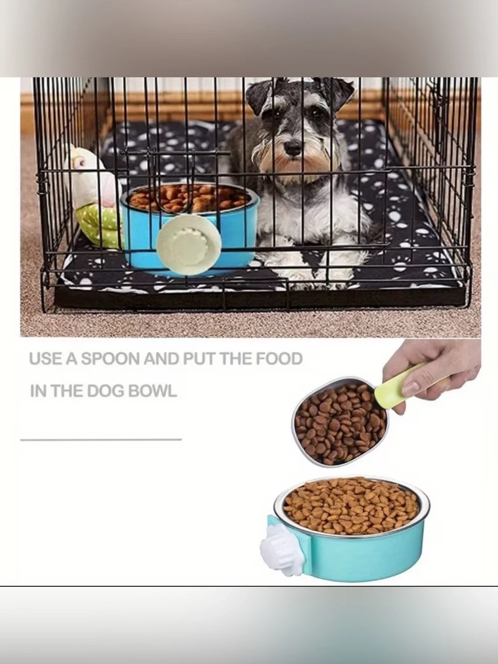 🥳 2 for $15 🥳 2 Small Pet Stainless Steel Clip-On Pink/Blue Food and Water Bowls